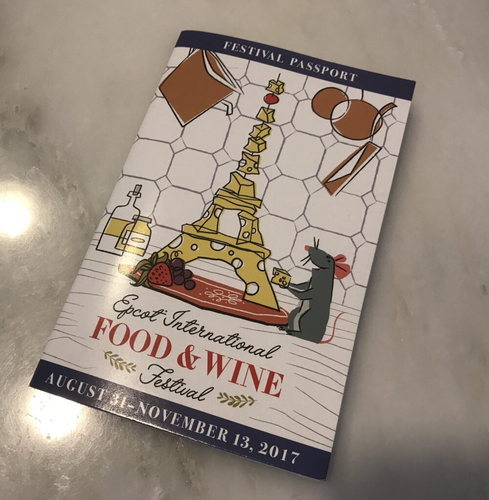 The 2017 Epcot International Food & Wine Festival Passport