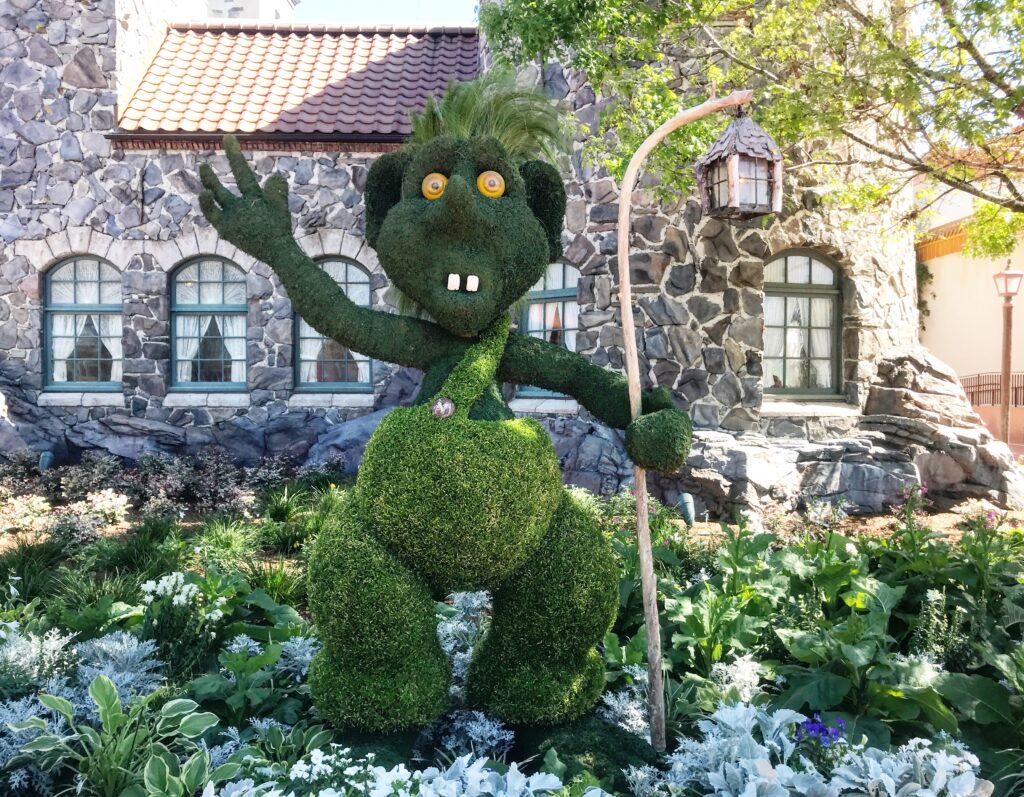 A "garden troll" topiary at the Epcot International Flower & Garden Festival