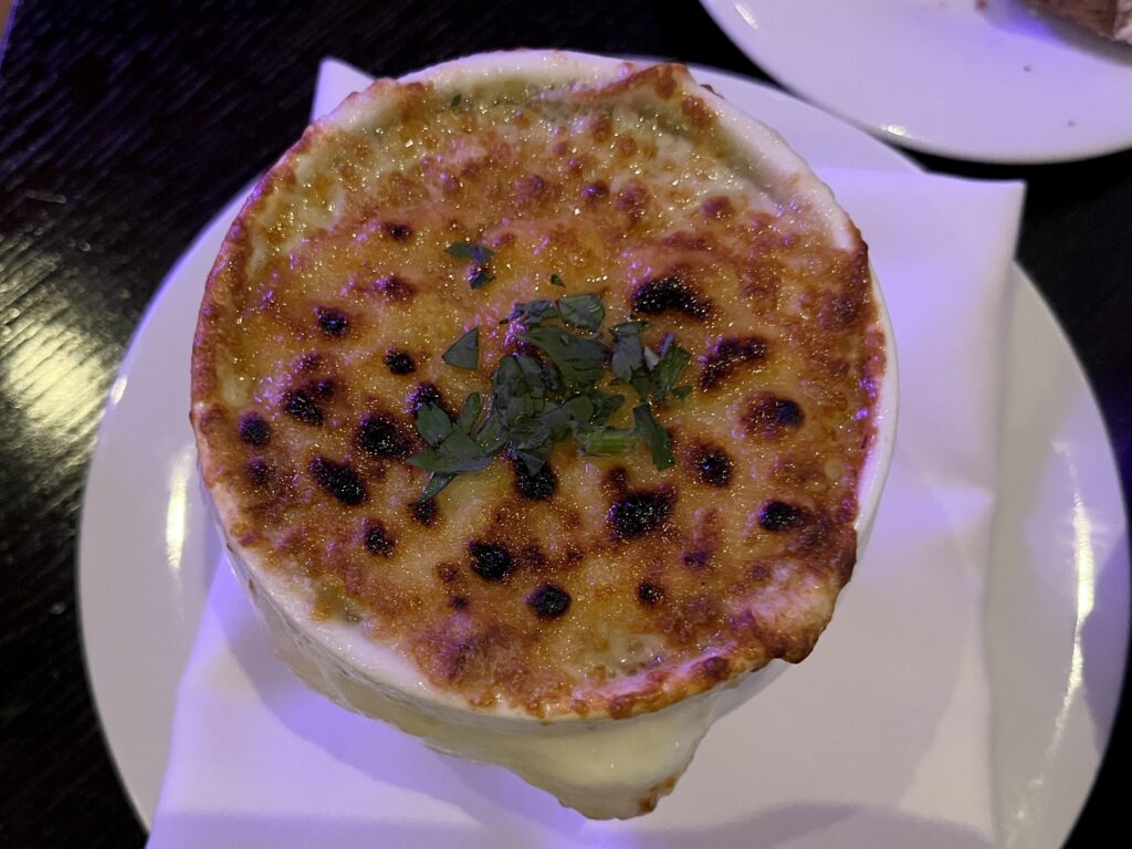 French Onion Soup from Council Oak Steakhouse at the Hard Rock Casino in Ft. Lauderdale